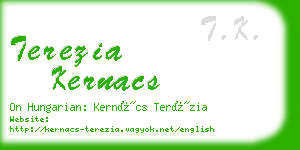 terezia kernacs business card